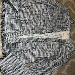 Rebecca Taylor Black and White Tweed Jacket